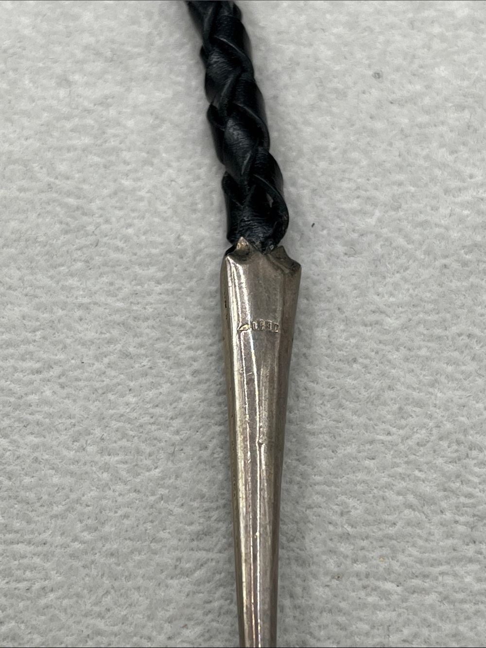 Native American Bolo Tie 36 inches sterling silver inlay Zuni - Picture 8 of 9